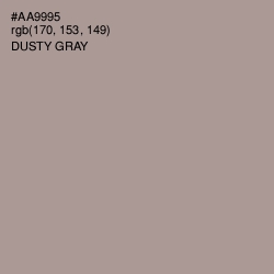 #AA9995 - Dusty Gray Color Image